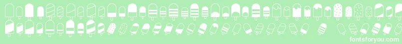IceLollyDing Font – White Fonts on Green Background