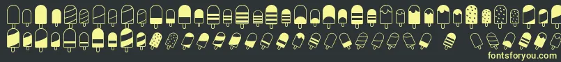 More about IceLollyDing Font IceLollyDing Font – Yellow Fonts on Black Background