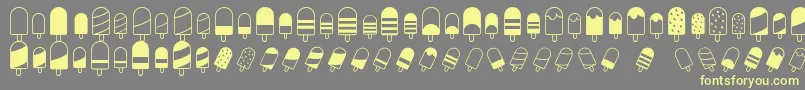 IceLollyDing Font – Yellow Fonts on Gray Background