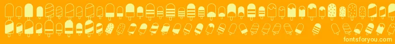 Saiba mais sobre a fonte IceLollyDing Fonte IceLollyDing – fontes amarelas em um fundo laranja