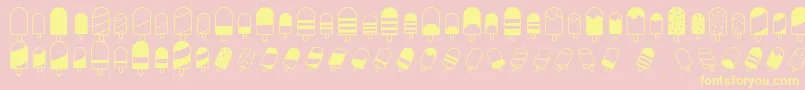 En savoir plus sur la police IceLollyDing Police IceLollyDing – polices jaunes sur fond rose