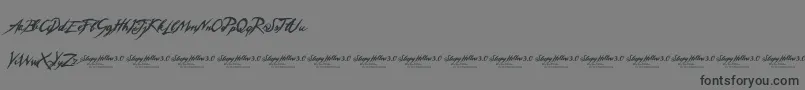 SleepyHollow3 Font – Black Fonts on Gray Background