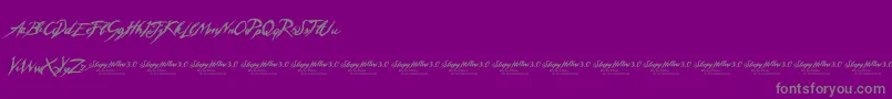 SleepyHollow3-Schriftart – Graue Schriften auf violettem Hintergrund