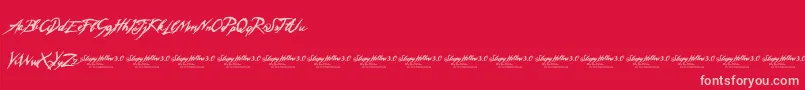 SleepyHollow3 Font – Pink Fonts on Red Background