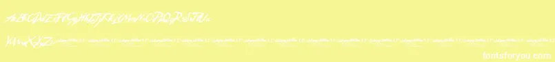 SleepyHollow3 Font – White Fonts on Yellow Background