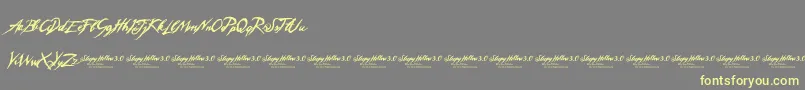 SleepyHollow3 Font – Yellow Fonts on Gray Background