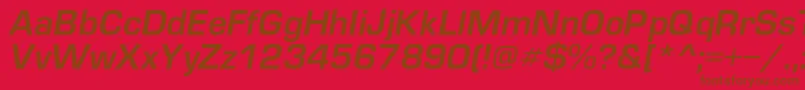 EuropedemicItalic Font – Brown Fonts on Red Background
