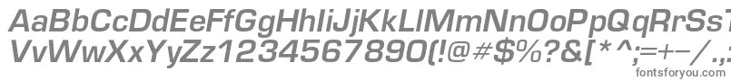 Fonte EuropedemicItalic – fontes cinzas em um fundo branco