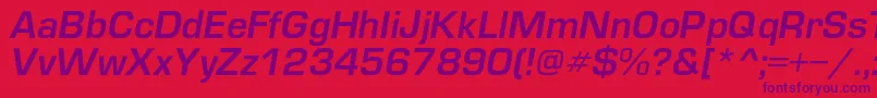 EuropedemicItalic Font – Purple Fonts on Red Background