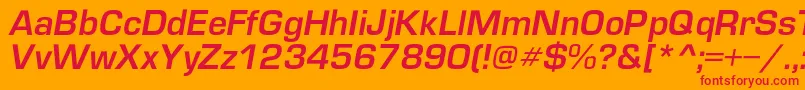 EuropedemicItalic Font – Red Fonts on Orange Background