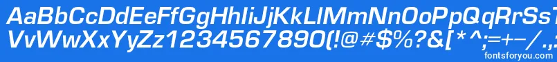 EuropedemicItalic Font – White Fonts on Blue Background