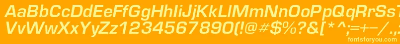 Шрифт EuropedemicItalic – жёлтые шрифты на оранжевом фоне