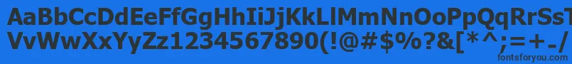 UkijInchikeBold Font – Black Fonts on Blue Background