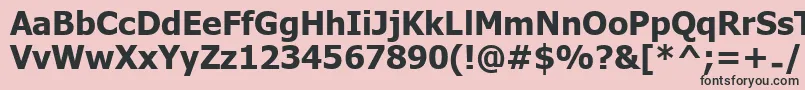 Шрифт UkijInchikeBold – чёрные шрифты на розовом фоне