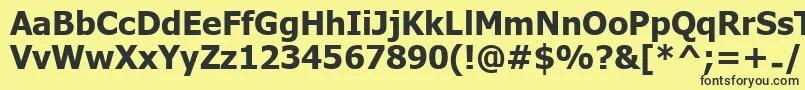 Шрифт UkijInchikeBold – чёрные шрифты на жёлтом фоне