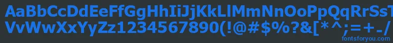 UkijInchikeBold Font – Blue Fonts on Black Background