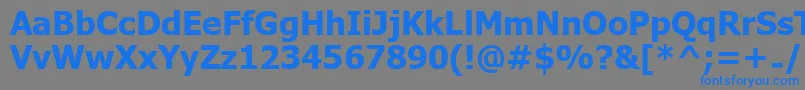 UkijInchikeBold-fontti – siniset fontit harmaalla taustalla
