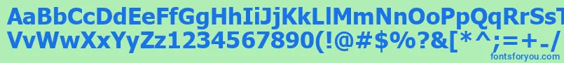 UkijInchikeBold Font – Blue Fonts on Green Background