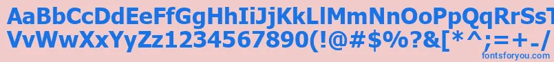 Шрифт UkijInchikeBold – синие шрифты на розовом фоне