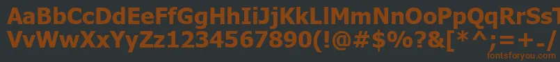 UkijInchikeBold-fontti – ruskeat fontit mustalla taustalla