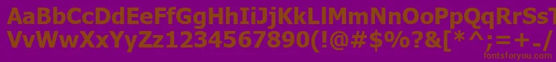 UkijInchikeBold Font – Brown Fonts on Purple Background