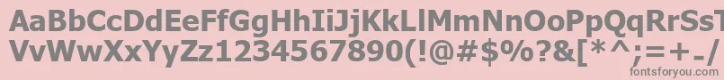 UkijInchikeBold-Schriftart – Graue Schriften auf rosa Hintergrund