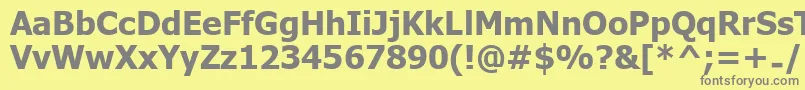 UkijInchikeBold-Schriftart – Graue Schriften auf gelbem Hintergrund