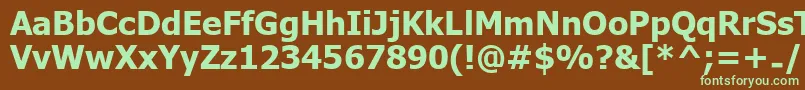 UkijInchikeBold Font – Green Fonts on Brown Background