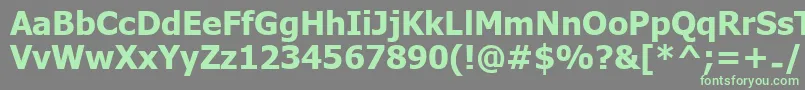 Шрифт UkijInchikeBold – зелёные шрифты на сером фоне