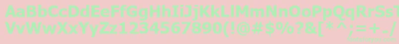 UkijInchikeBold Font – Green Fonts on Pink Background