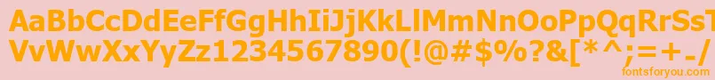 UkijInchikeBold Font – Orange Fonts on Pink Background