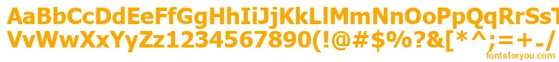 UkijInchikeBold-fontti – oranssit fontit valkoisella taustalla