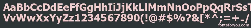 UkijInchikeBold-fontti – vaaleanpunaiset fontit mustalla taustalla