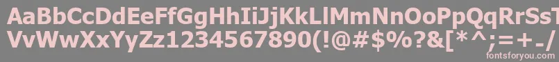 UkijInchikeBold-fontti – vaaleanpunaiset fontit harmaalla taustalla