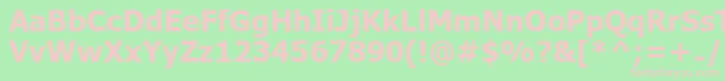 Fonte UkijInchikeBold – fontes rosa em um fundo verde