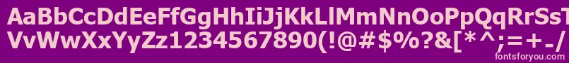 UkijInchikeBold-Schriftart – Rosa Schriften auf violettem Hintergrund