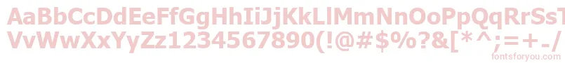 Fonte UkijInchikeBold – fontes rosa em um fundo branco