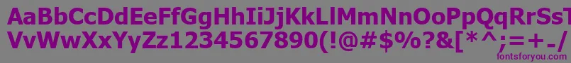 UkijInchikeBold-fontti – violetit fontit harmaalla taustalla