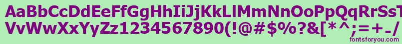UkijInchikeBold-fontti – violetit fontit vihreällä taustalla