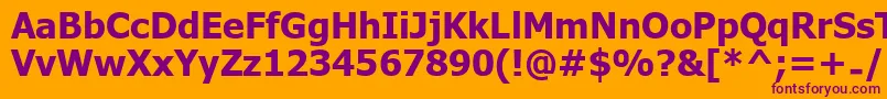 フォントUkijInchikeBold – オレンジの背景に紫のフォント