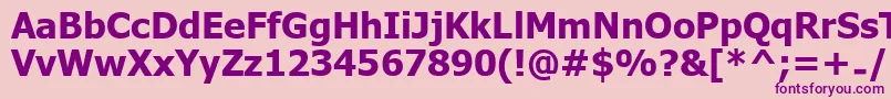 UkijInchikeBold-fontti – violetit fontit vaaleanpunaisella taustalla