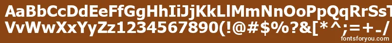 フォントUkijInchikeBold – 茶色の背景に白い文字