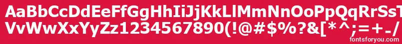 UkijInchikeBold-fontti – valkoiset fontit punaisella taustalla