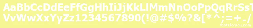 UkijInchikeBold Font – White Fonts on Yellow Background