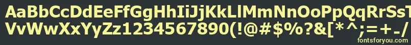 UkijInchikeBold-fontti – keltaiset fontit mustalla taustalla