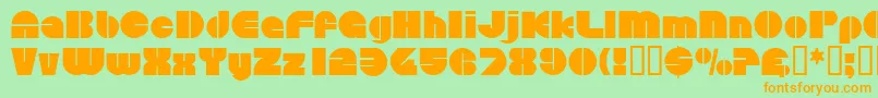 Circularsaw Font – Orange Fonts on Green Background