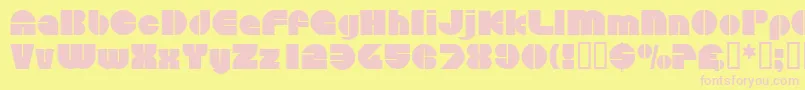 Circularsaw Font – Pink Fonts on Yellow Background