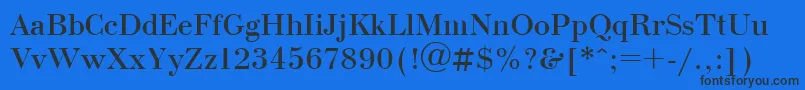 BodoniCyrillic Font – Black Fonts on Blue Background