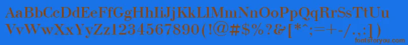 BodoniCyrillic Font – Brown Fonts on Blue Background