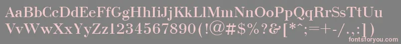 BodoniCyrillic Font – Pink Fonts on Gray Background